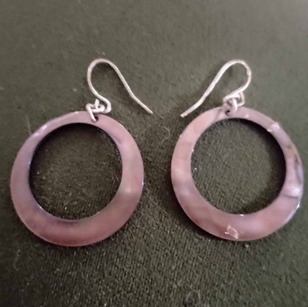 Elegant Pink Hoop Earrings